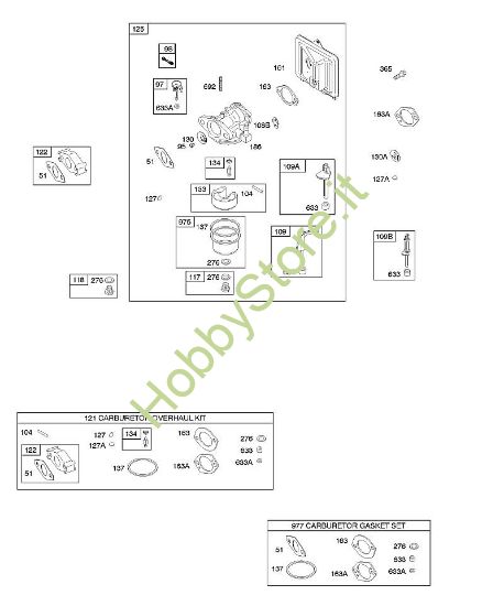 B - Carburatore, set guarnizioni carburatore B&S - 11 €¦ 110492-0165-E1 brand Stihl